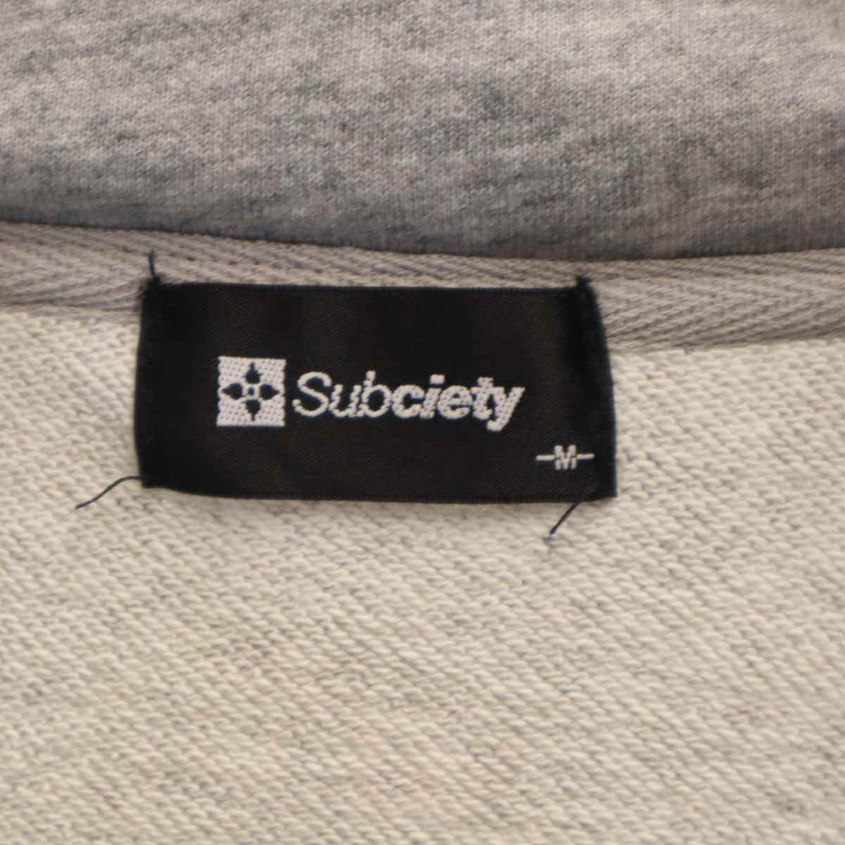 Subciety サブサエティ 長袖 ハーフジップ スウェット トレーナー M グレー メンズ