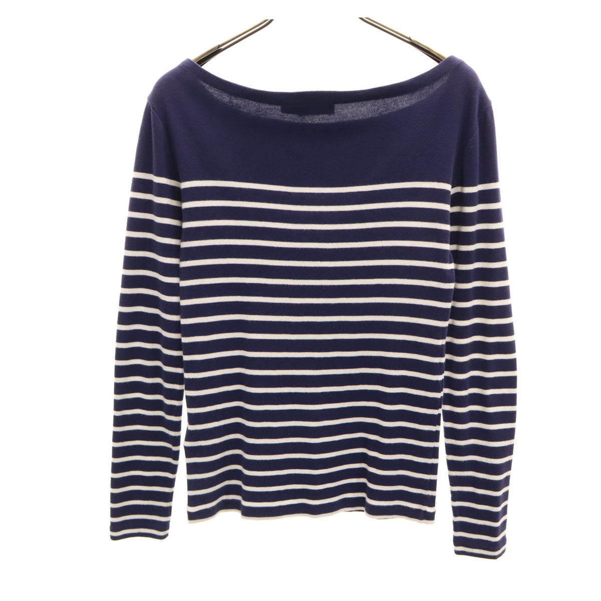 POLO RALPH LAUREN ポロラルフローレン ボーダー柄 長袖 ボートネック Tシャツ S ネイビー ロンT レディース