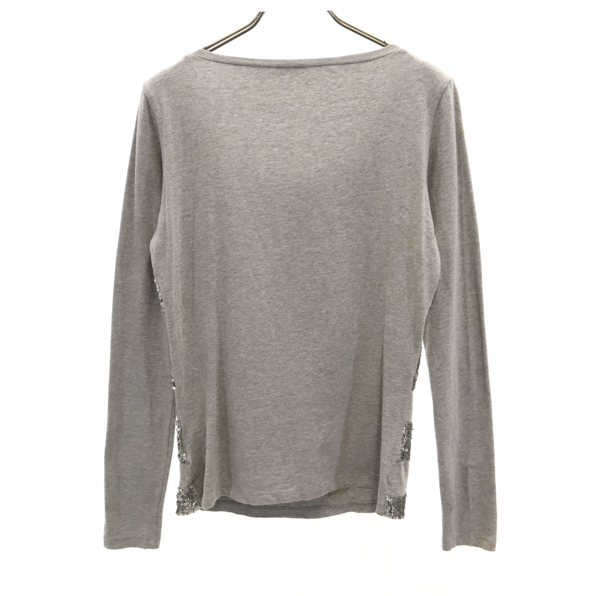 MAX&CO マックスアンドコー 長袖 スパンコール Tシャツ M グレー ロンT レディース