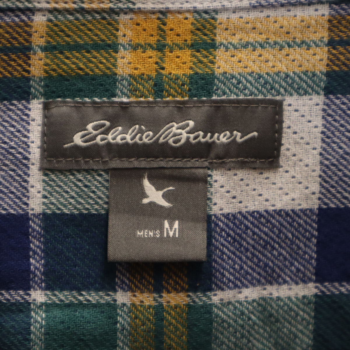 美品 Eddie Bauer エディーバウアー チェック柄 長袖 ボタンダウンシャツ M マルチ アウトドア メンズ