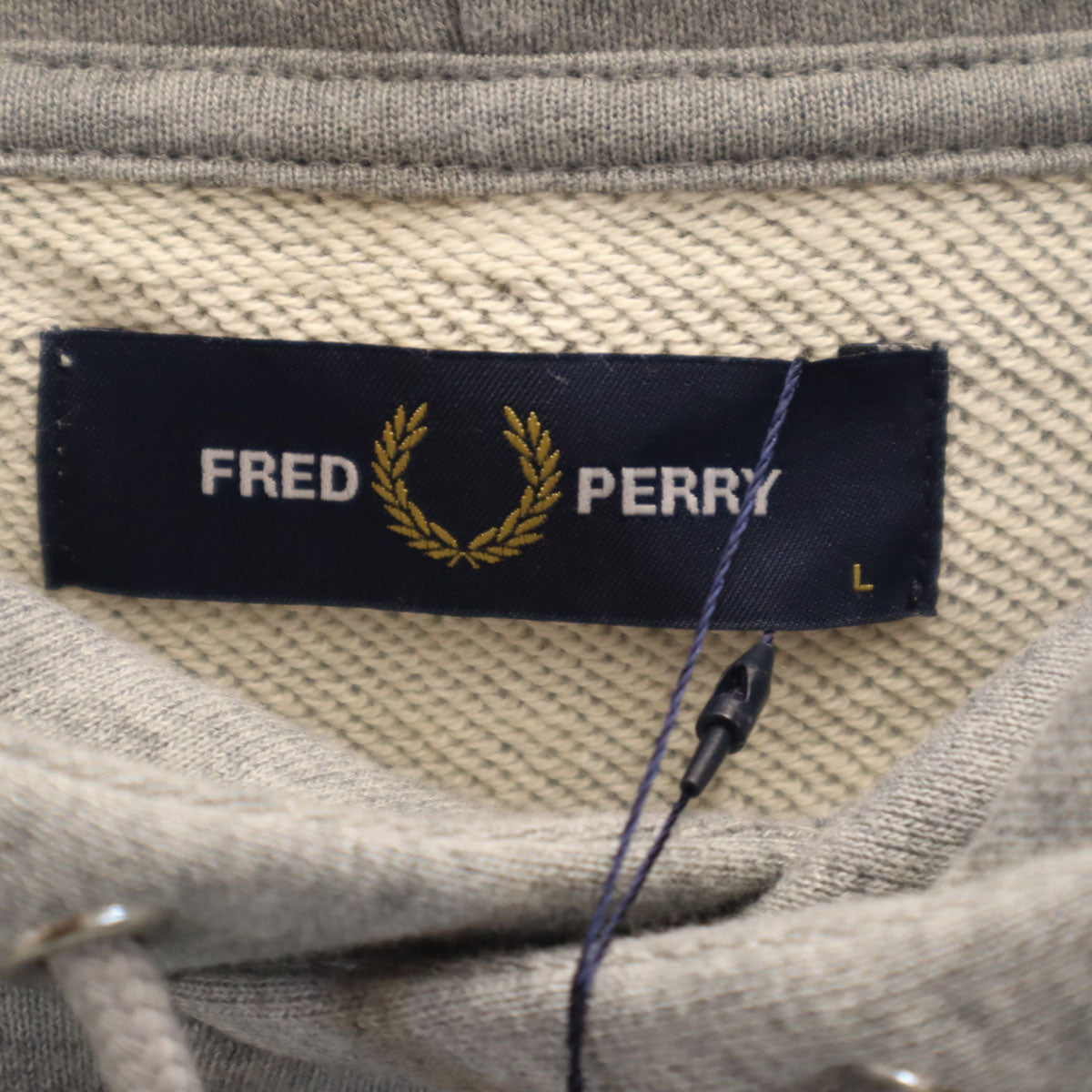 未使用 FRED PERRY フレッドペリー 長袖 スウェットパーカー L グレー プルオーバー メンズ