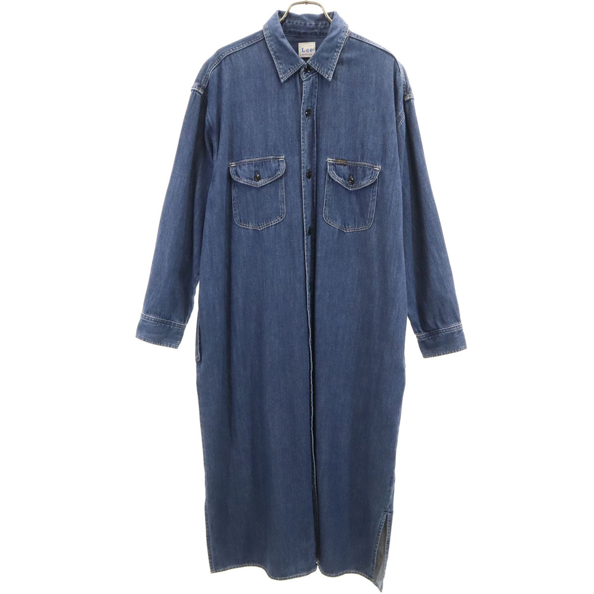 Lee リー 長袖 ロング デニム シャツワンピース M レディース