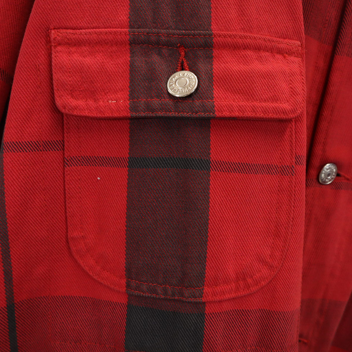 POLO COUNTRY RALPH LAUREN ポロカントリー ラルフローレン 80s 90s USA製 オールド 初期 チェック柄 カバーオール XL レッド メンズ