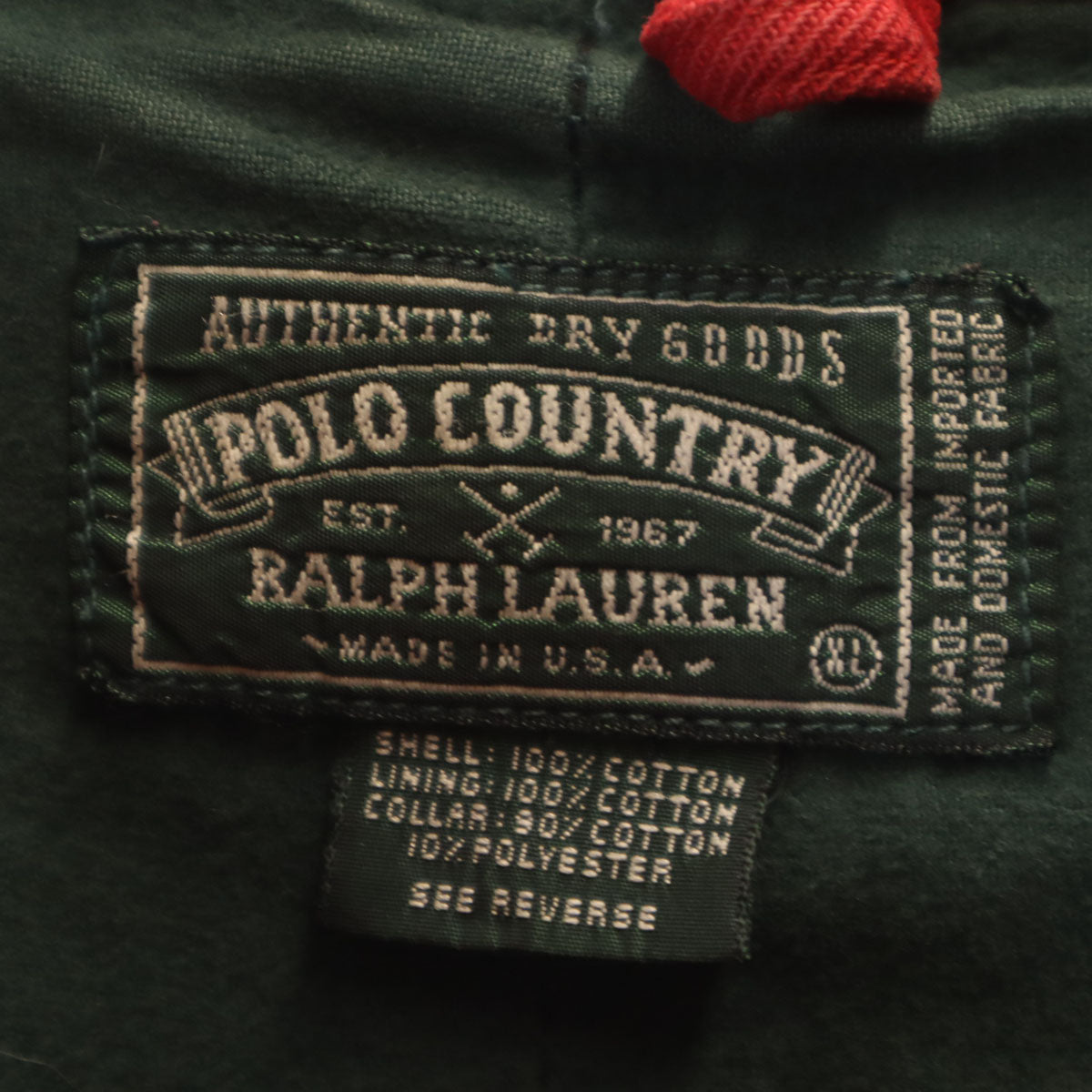 POLO COUNTRY RALPH LAUREN ポロカントリー ラルフローレン 80s 90s USA製 オールド 初期 チェック柄 カバーオール XL レッド メンズ