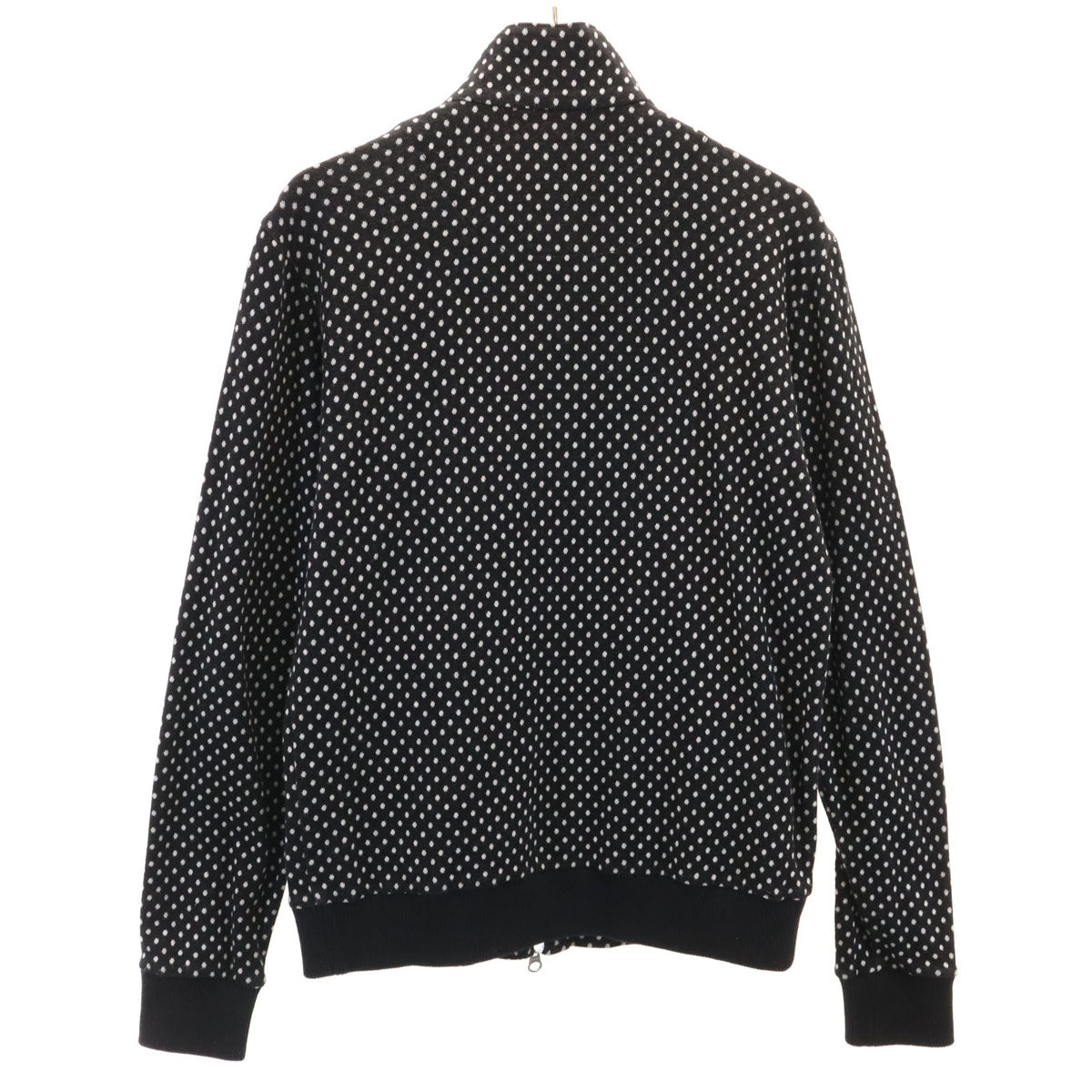 FRED PERRY フレッドペリー 日本製 ドット柄 ニットジャケット S ブラック 水玉 メンズ