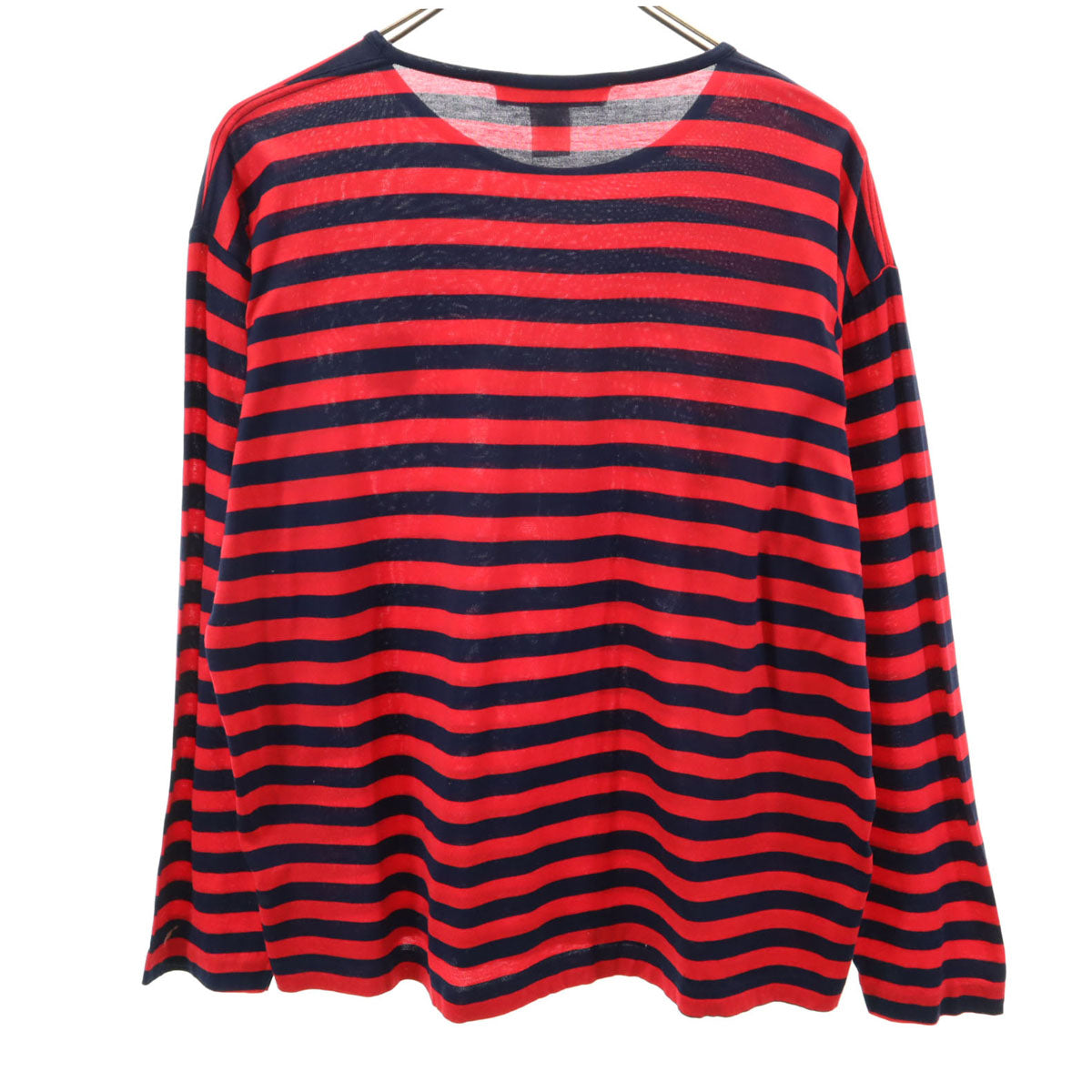 LOEWE ロエベ イタリア製 オールド ボーダー柄 長袖 Tシャツ M レッド ロンT レディース