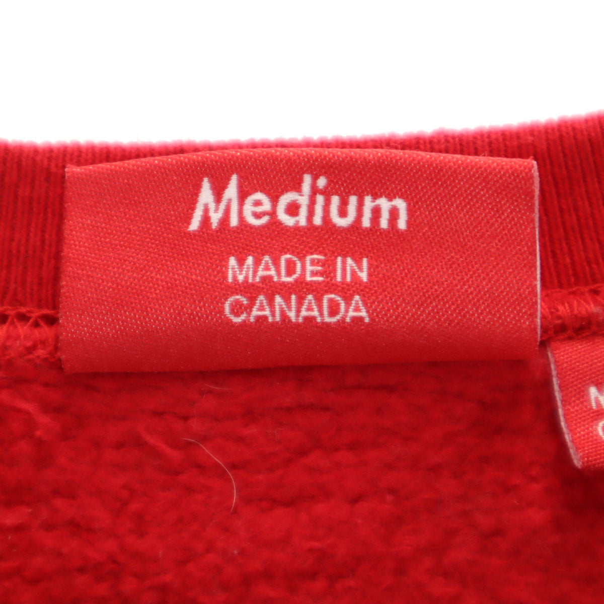 Supreme シュプリーム 21AW カナダ製 長袖 スウェット トレーナー M レッド 裏起毛 メンズ