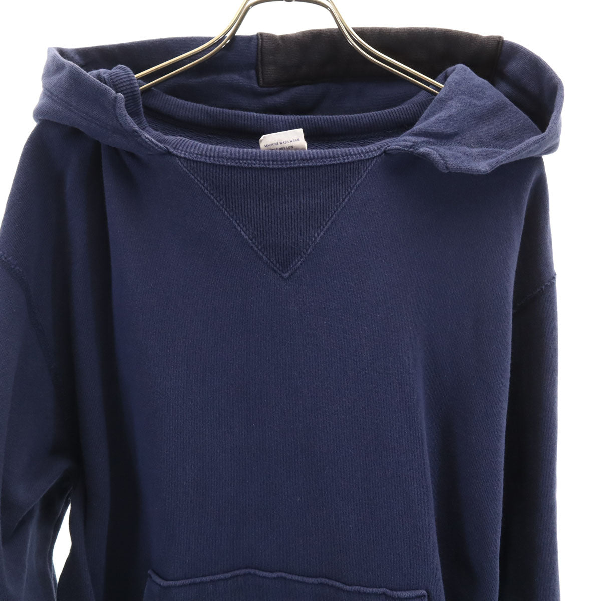 Champion チャンピオン ランタグ 後付け 復刻 長袖 ブロークン スウェットパーカー L ネイビー メンズ
