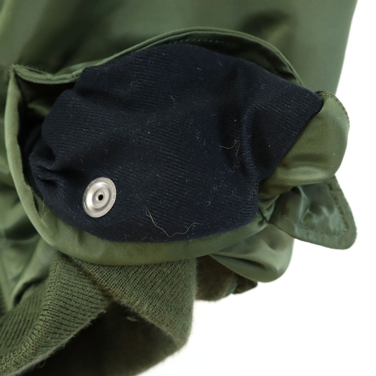 A BATHING APE アベイシングエイプ シャーク カモフラ柄 レイヤード フライトジャケット S カーキ MA-1 中綿 メンズ