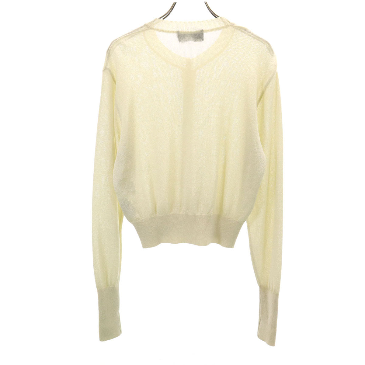 tricot COMME des GARCONS トリコットコムデギャルソン 1990年 90s 日本製 オールド 長袖 ニットカーディガン ライトイエロー系 レディース