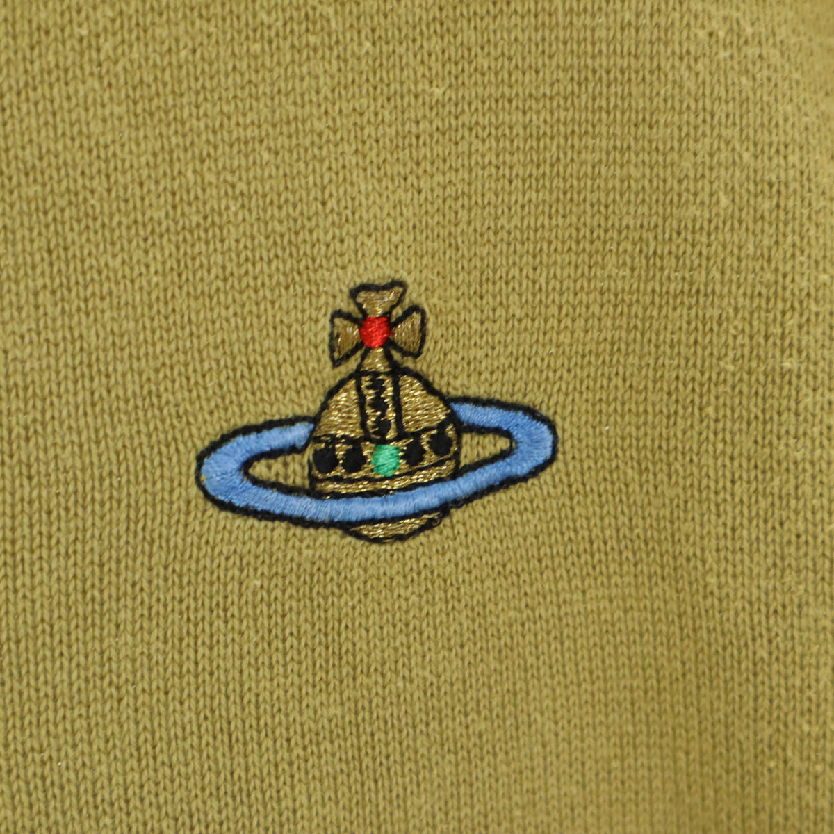 Vivienne Westwood ヴィヴィアンウエストウッド イタリア製 オールド 長袖 Vネック ニットカーディガン M マスタード系 レディース