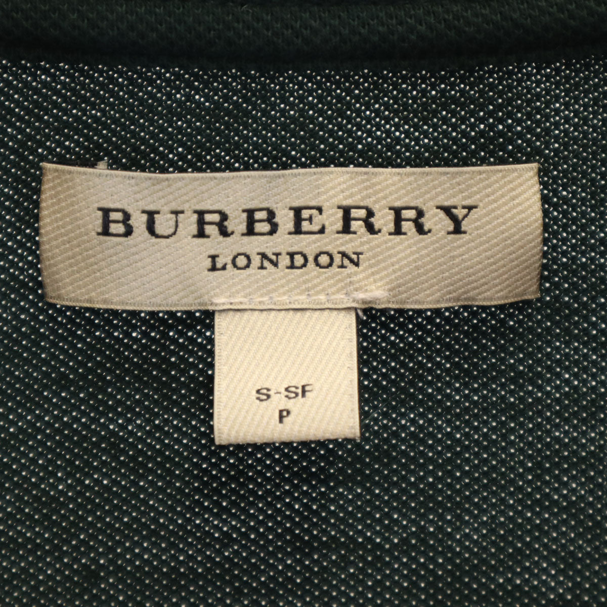 BURBERRY LONDON バーバリーロンドン 長袖 ポロシャツ S 深緑 メンズ