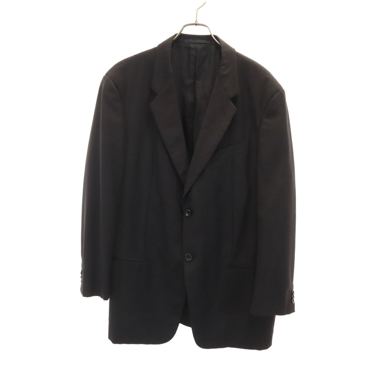 ARMANI COLLEZIONI アルマーニコレッツォーニ イタリア製 テーラードジャケット 52 ブラック メンズ