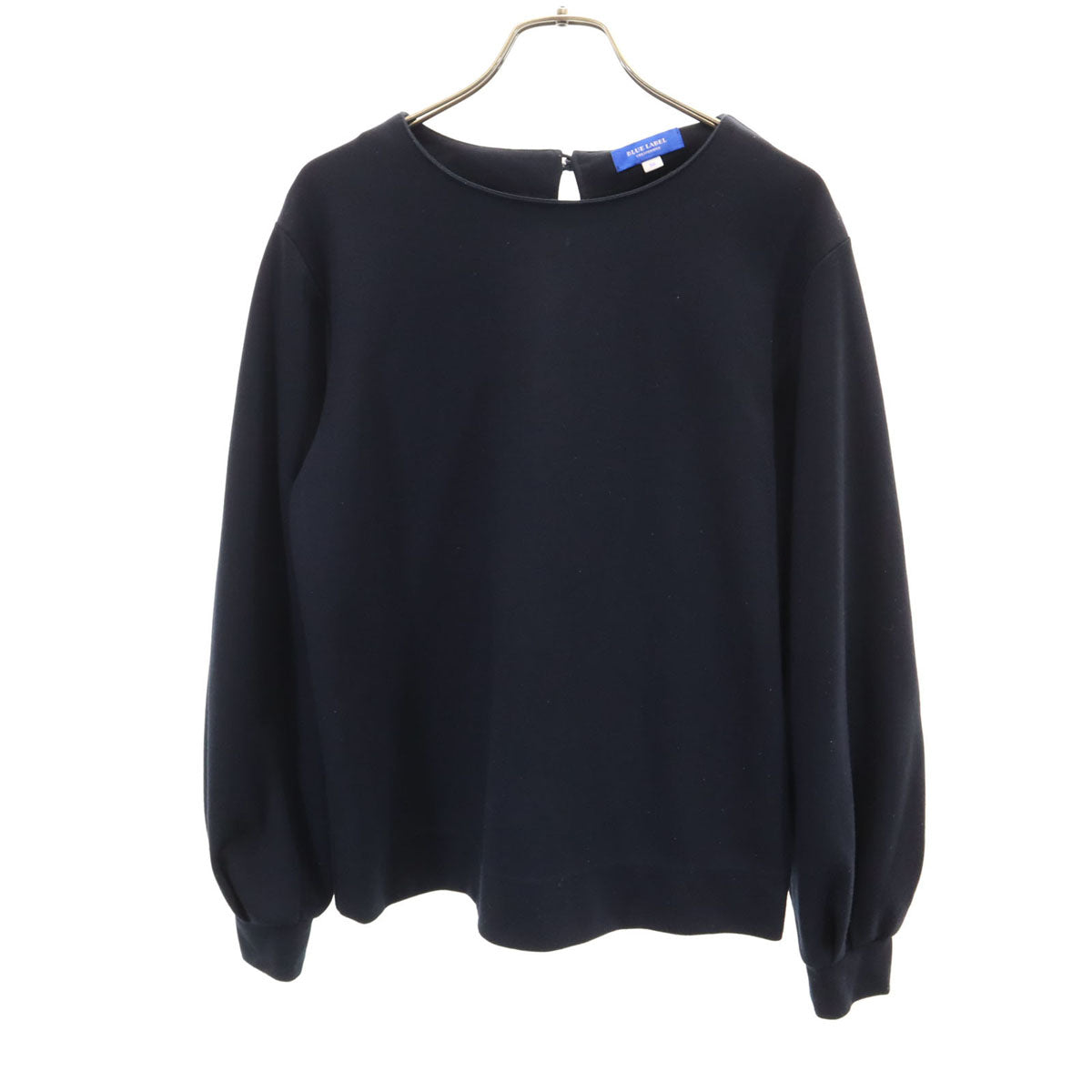BLUE LABEL CRESTBRIDGE ブルーレーベルクレストブリッジ 日本製 長袖 カットソー 38 ネイビー レディース