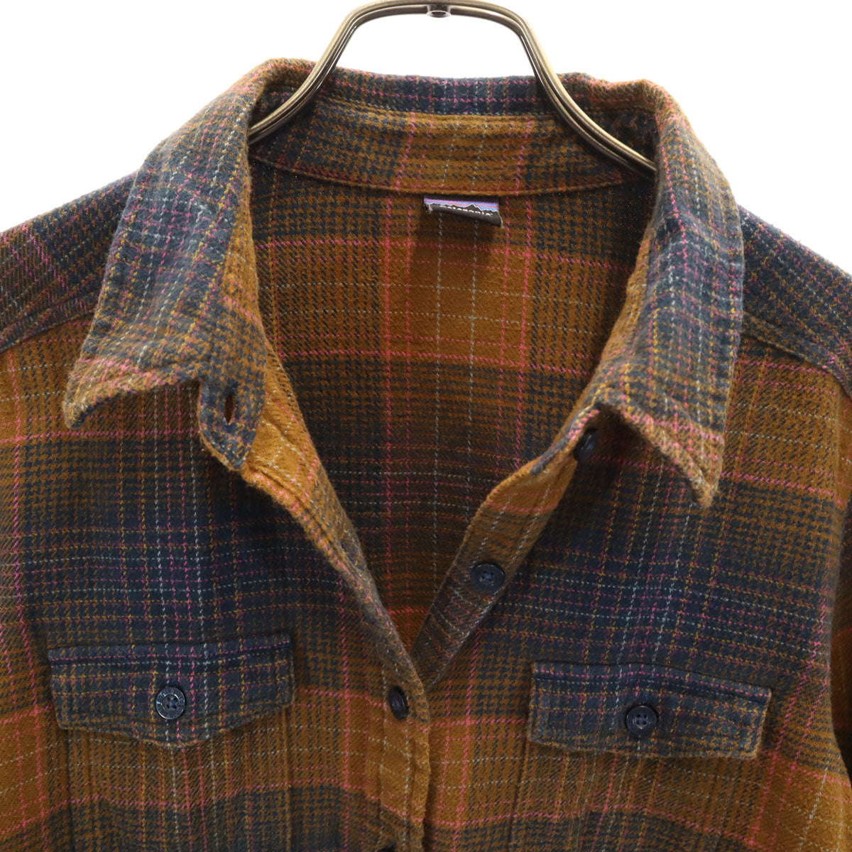 patagonia パタゴニア チェック柄 長袖 ネルシャツ ブラウン アウトドア レディース