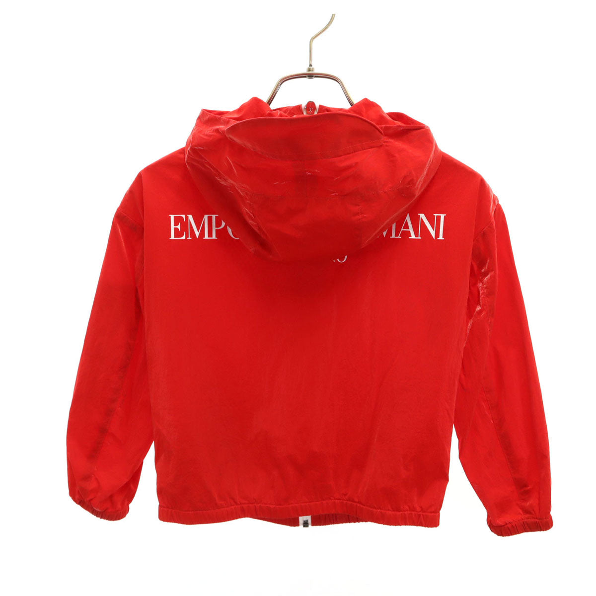 Emporio Armani エンポリオアルマーニ バックロゴ ウインドブレーカー 6A レッド ジャケット 裏メッシュ キッズ