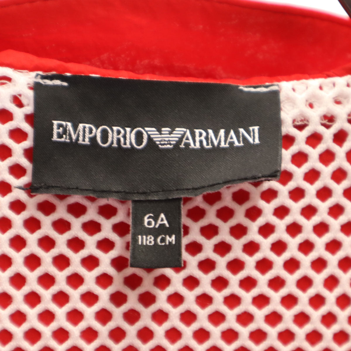 Emporio Armani エンポリオアルマーニ バックロゴ ウインドブレーカー 6A レッド ジャケット 裏メッシュ キッズ