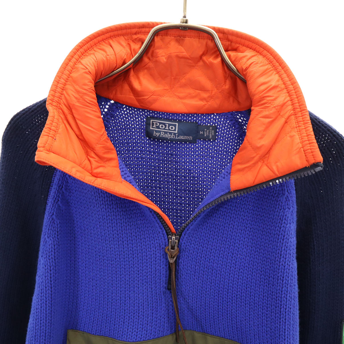 Polo by Ralph Lauren ポロバイラルフローレン 長袖 ハーフジップ セーター M ブルー プルオーバー メンズ