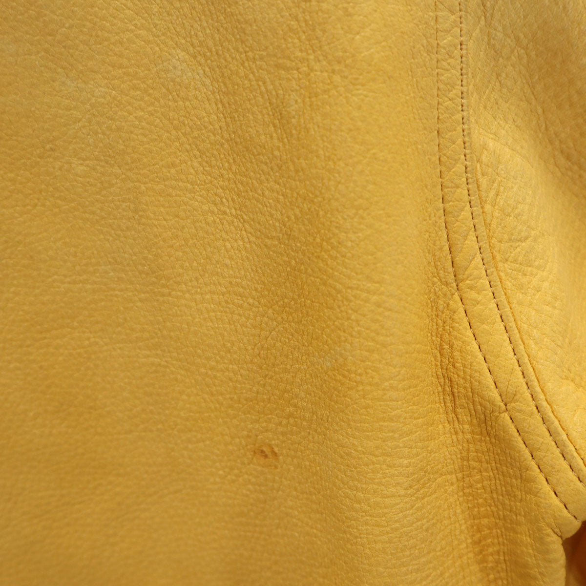 A.P.C. アーペーセー フランス製 長袖 ディアスキン レザー シャツ M イエロー レディース