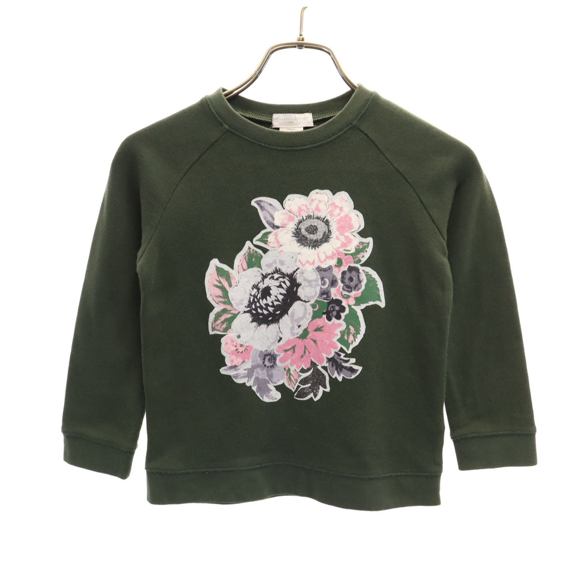 Stella McCartney ステラマッカートニー 花 長袖 スウェット トレーナー 6 深緑 キッズ