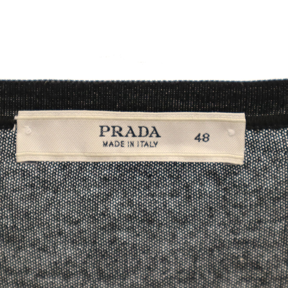 PRADA プラダ イタリア製 長袖 ニット 48 ブラック セーター メンズ