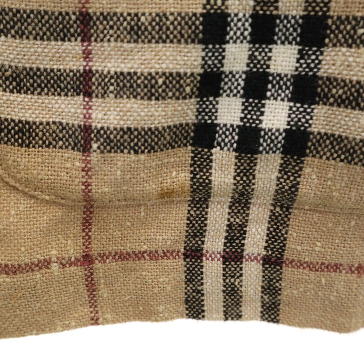 BURBERRY LONDON バーバリーロンドン 日本製 リネンブレンド ノバチェック シャツジャケット LL ベージュ 三陽商会 メンズ