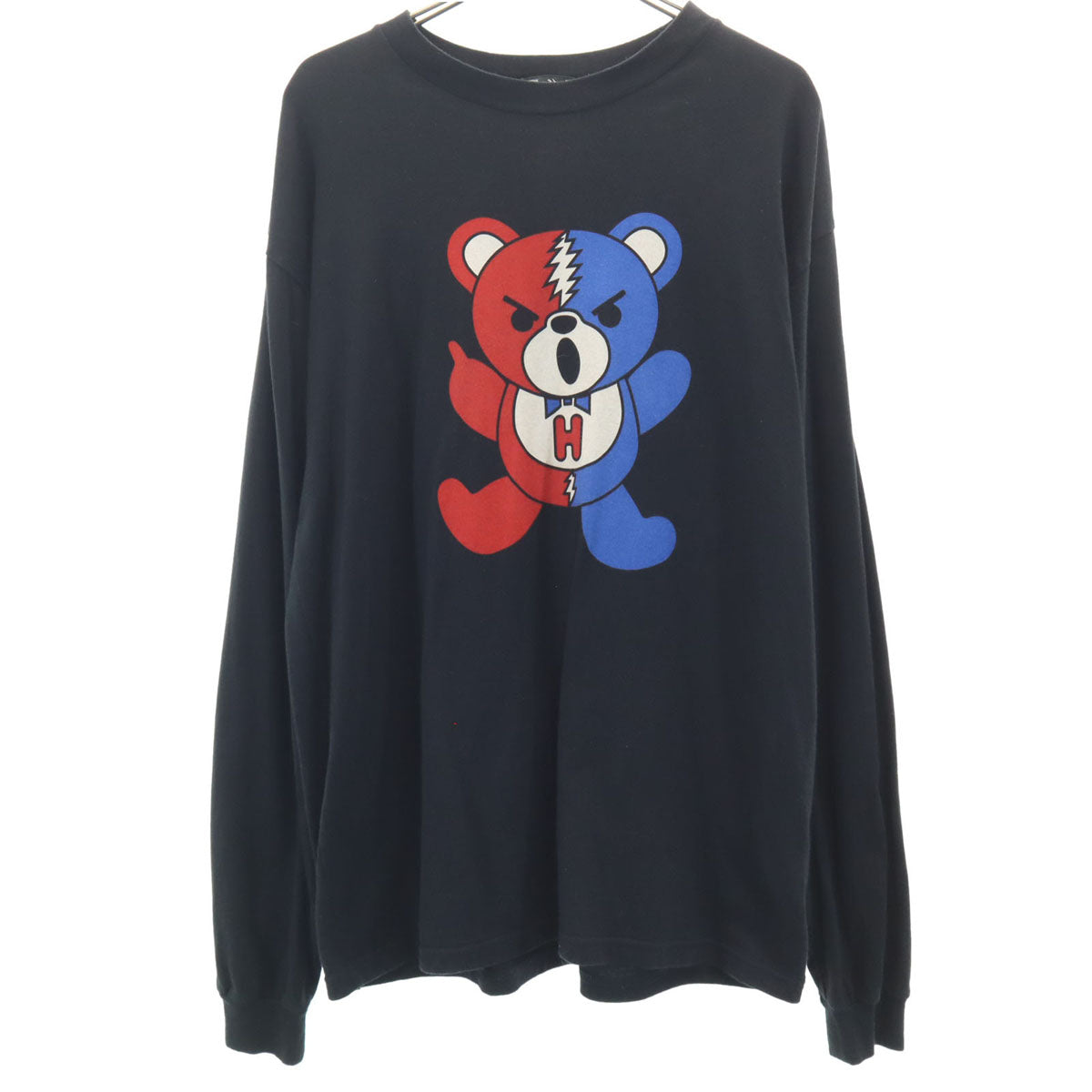 HYSTERIC GLAMOUR ヒステリックグラマー 日本製 ベア 長袖 Tシャツ M ブラック ロンT メンズ