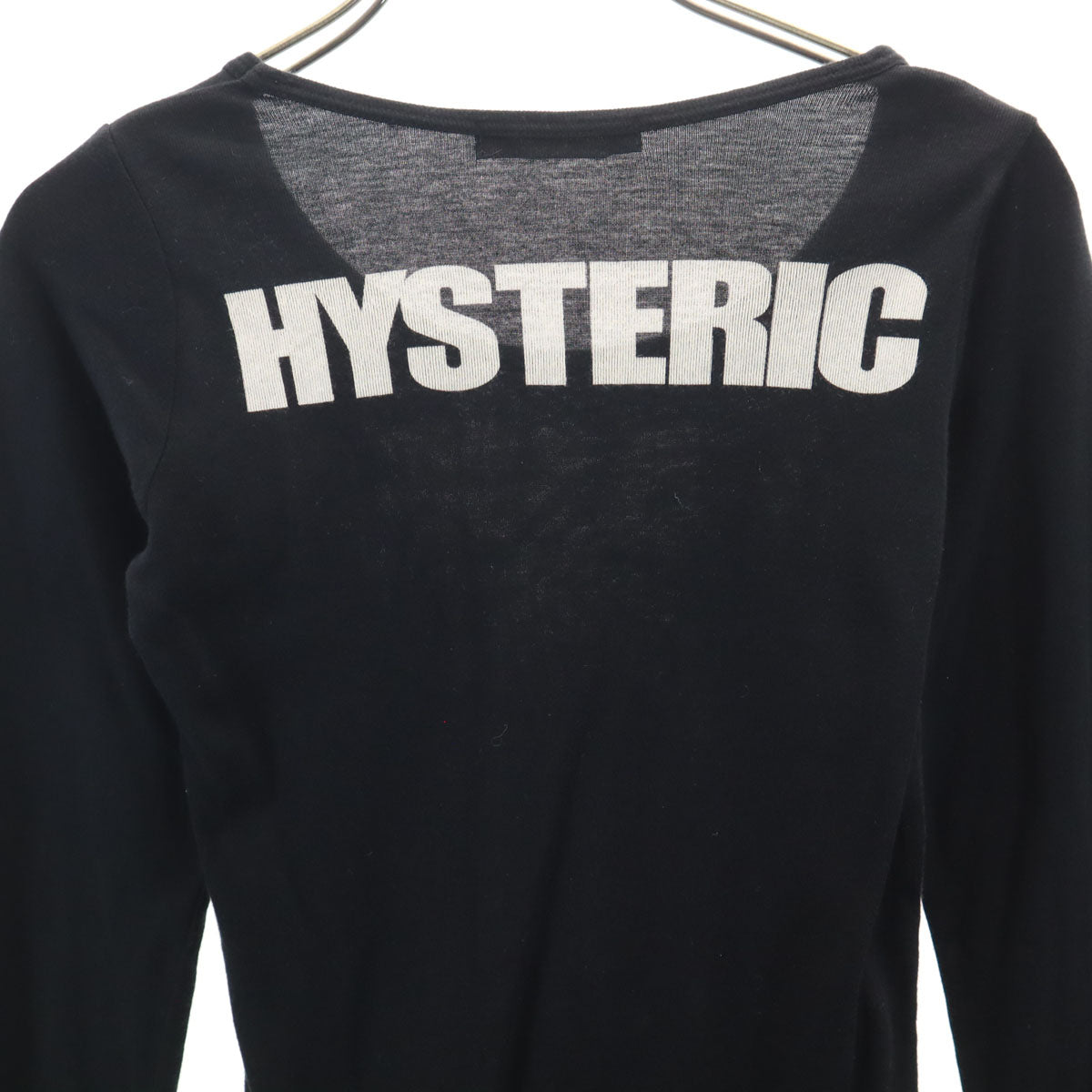 HYSTERIC GLAMOUR ヒステリックグラマー 日本製 スカル 長袖 Tシャツ FREE ブラック ロンT レディース