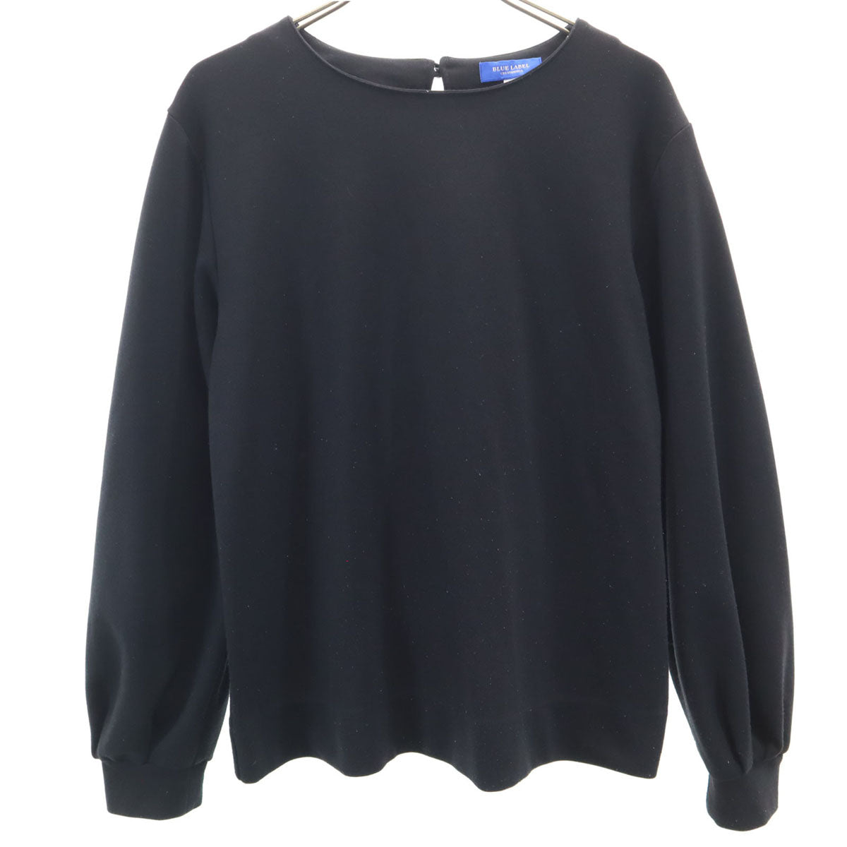 BLUE LABEL CRESTBRIDGE ブルーレーベルクレストブリッジ 日本製 長袖 カットソー 38 ブラック レディース