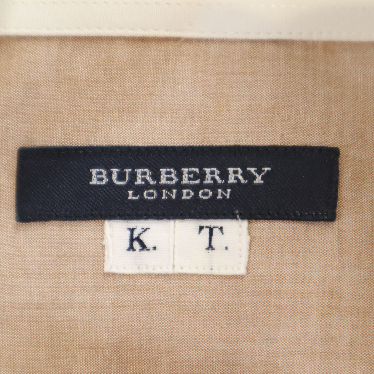 BURBERRY LONDON バーバリーロンドン 日本製 長袖 ボタンダウンシャツ ベージュ メンズ