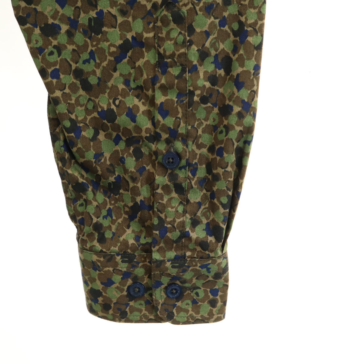 BURBERRY BLACK LABEL バーバリーブラックレーベル 総柄 長袖 コットンシャツ 3 カーキ 三陽商会 メンズ