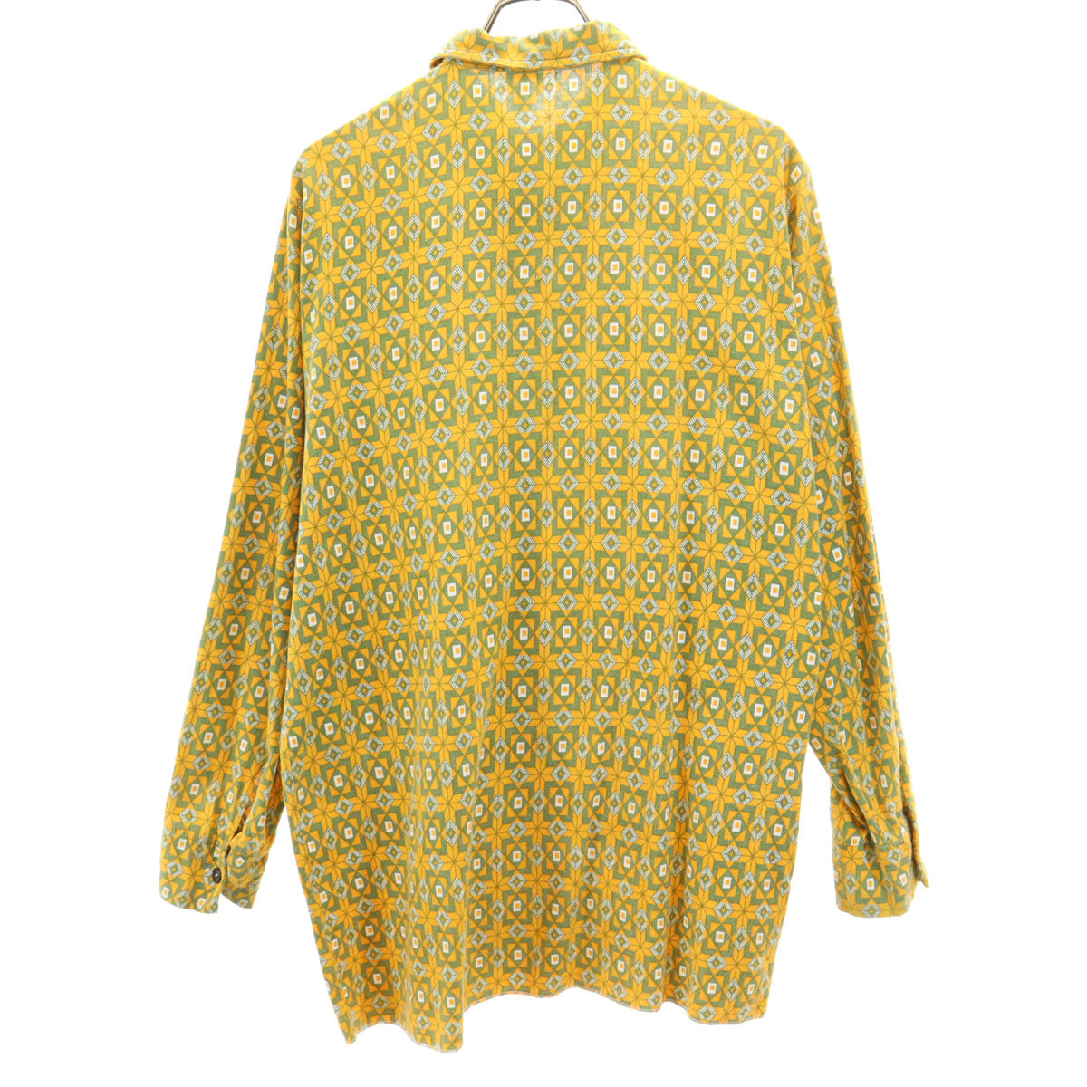 VINTAGE ヴィンテージ 60s 70s ユーロ アーガイル柄 長袖 ボタンダウンシャツ イエロー メンズ