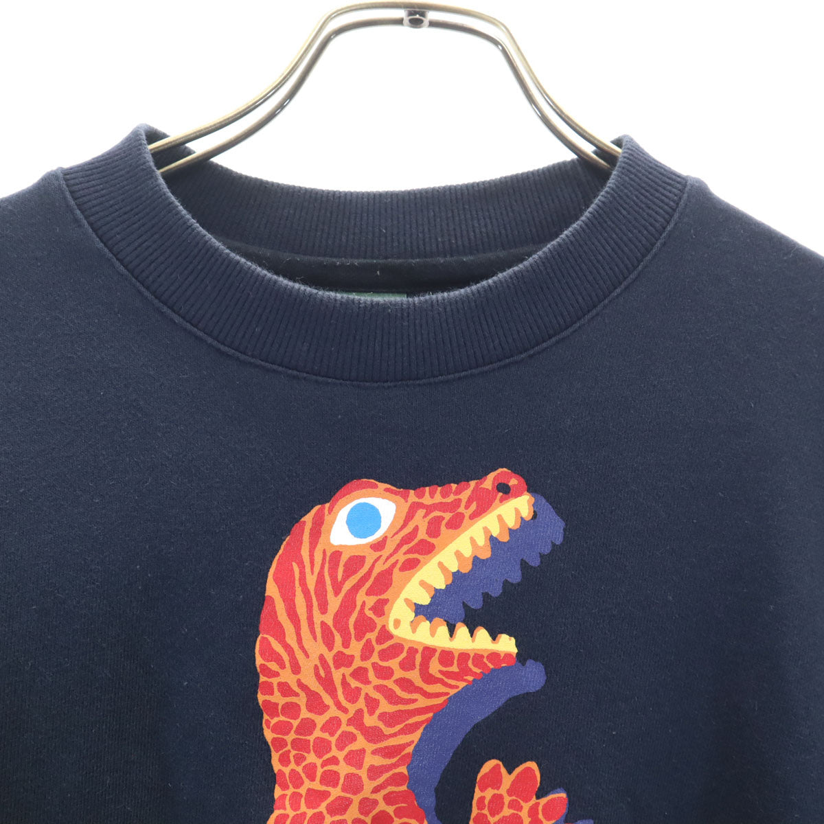 Paul Smith ポールスミス 日本製 ディノ 長袖 スウェット トレーナー M ネイビー 恐竜 レディース