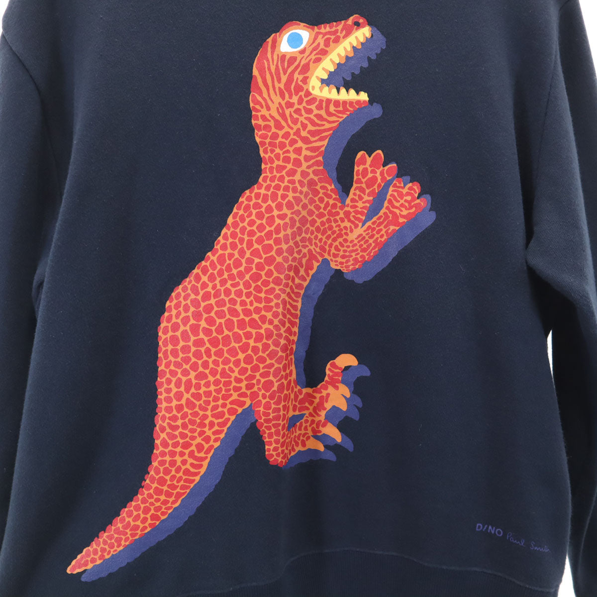 Paul Smith ポールスミス 日本製 ディノ 長袖 スウェット トレーナー M ネイビー 恐竜 レディース