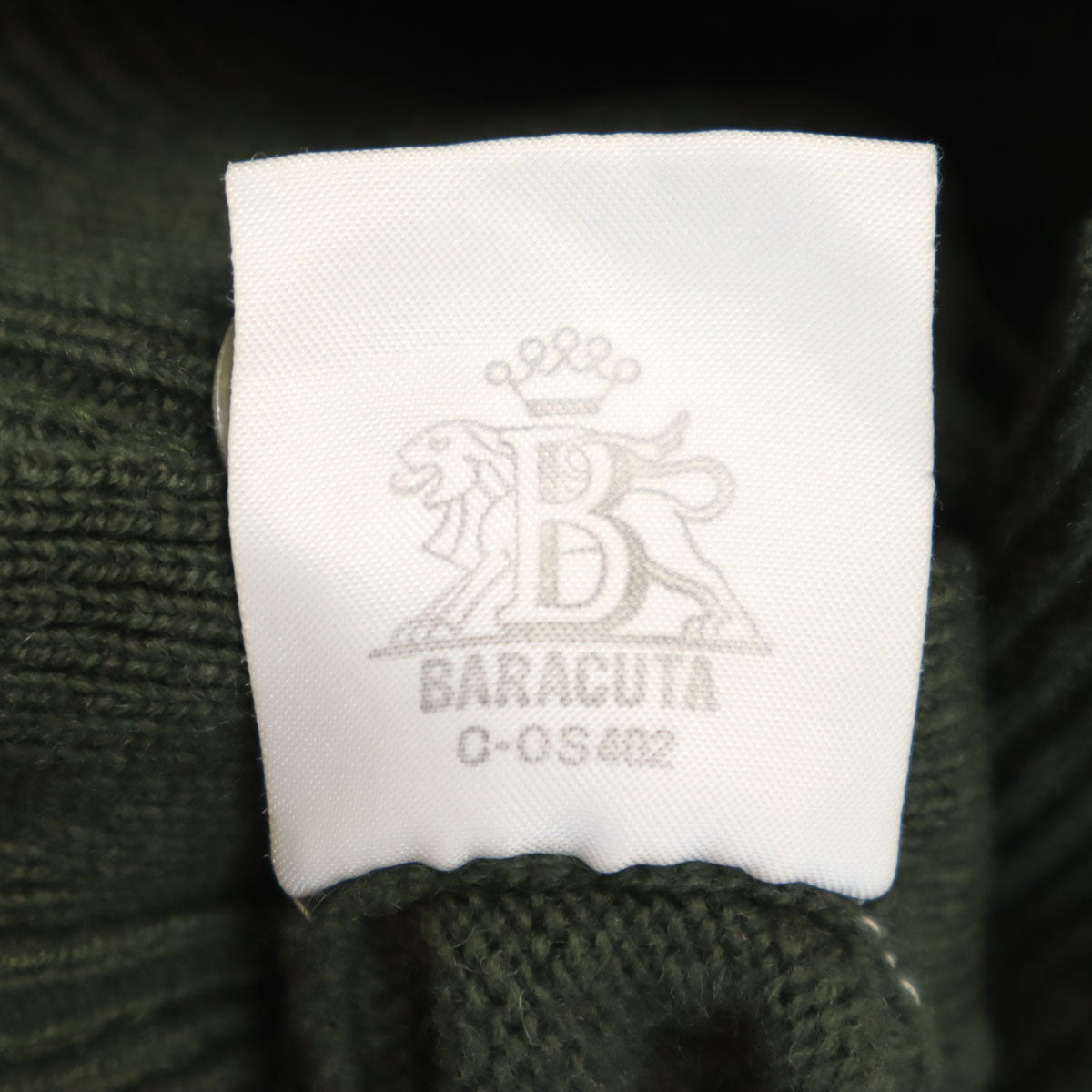 BARACUTA バラクータ 長袖 Vネック ニットカーディガン 2L カーキ メンズ
