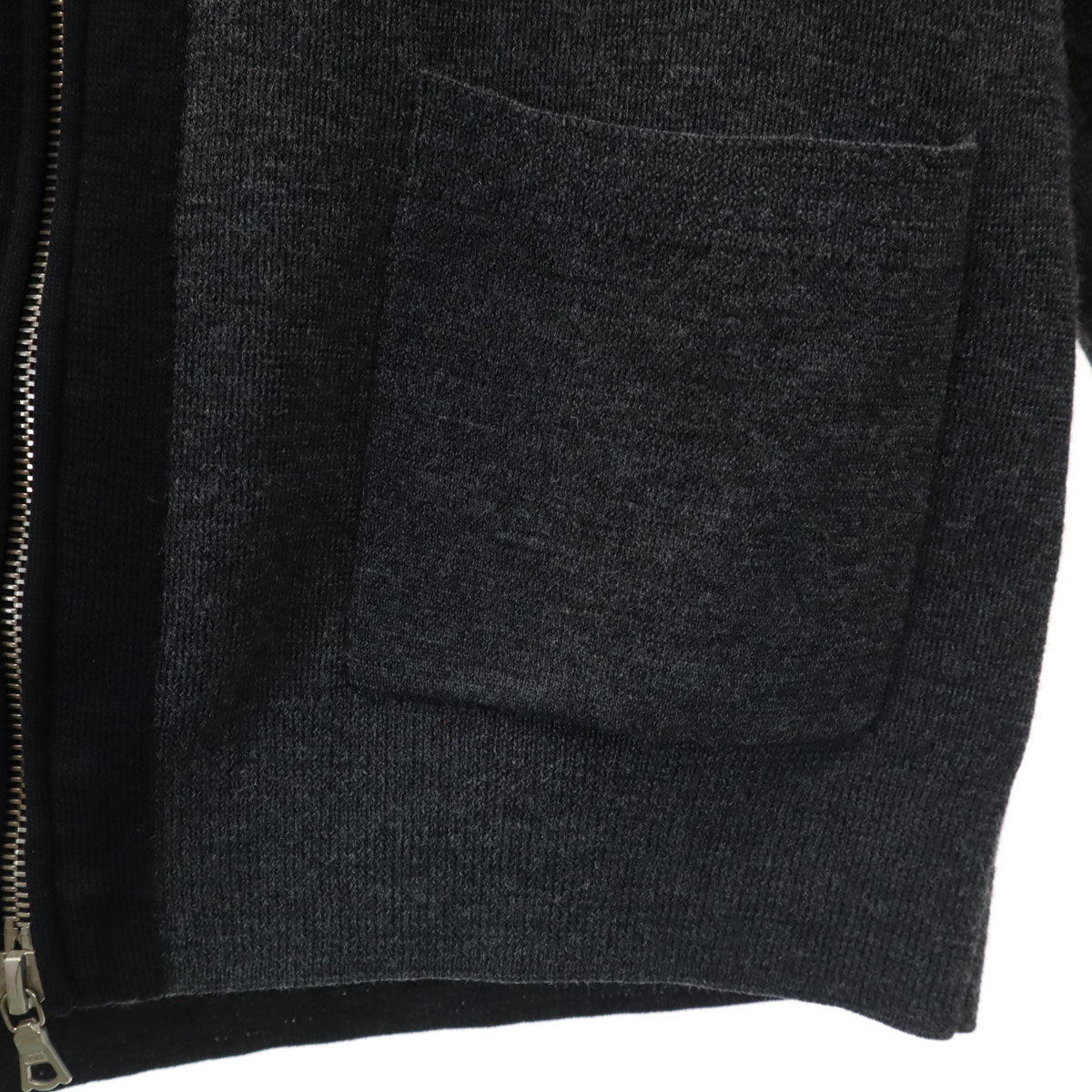 DRIES VAN NOTEN ドリスヴァンノッテン 長袖 Vネック フルジップ ニットカーディガン S チャコールグレー メンズ