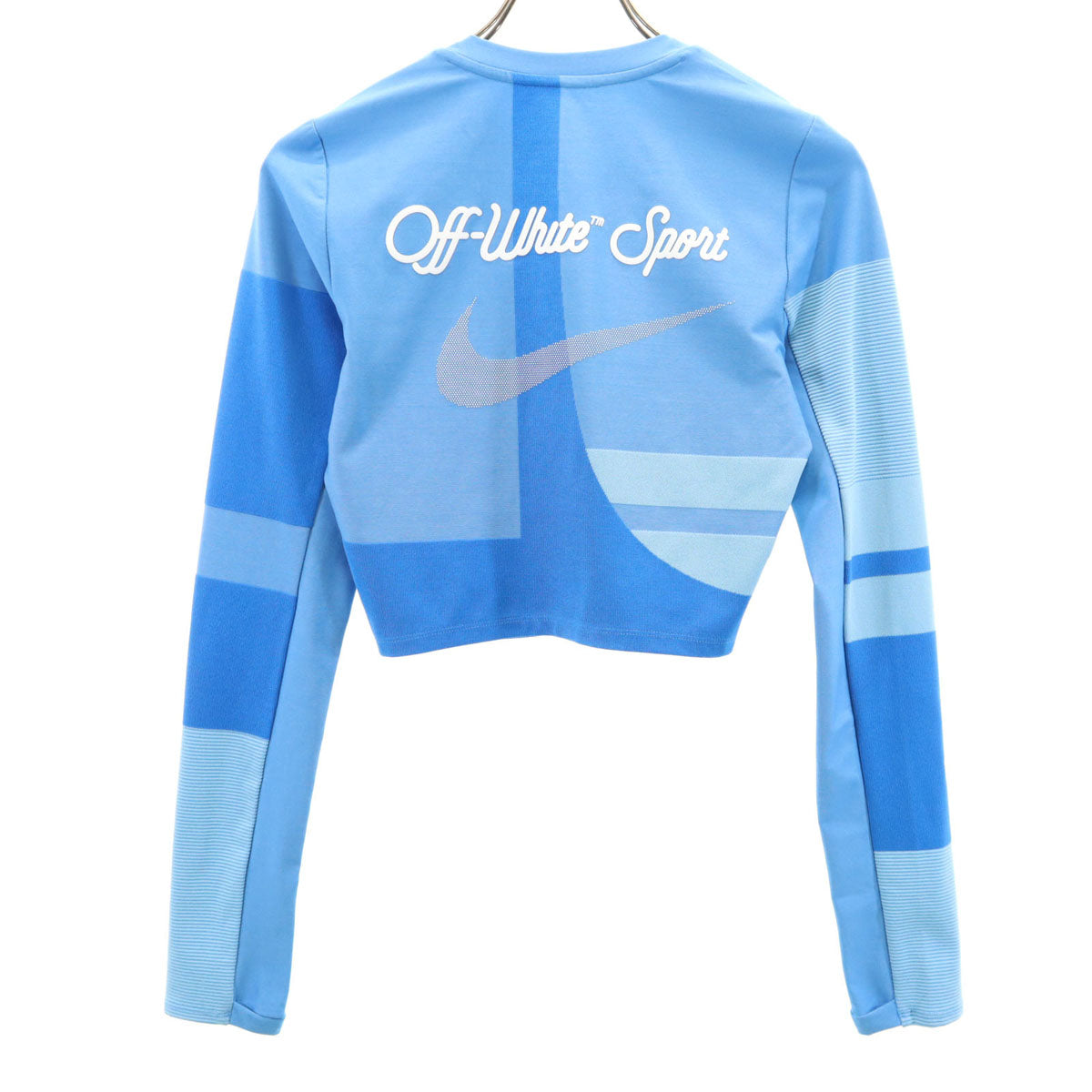 NIKE ナイキ x OFF-WHITE オフホワイト コラボ ランニング 長袖 ウェア S 水色 トップス レディース