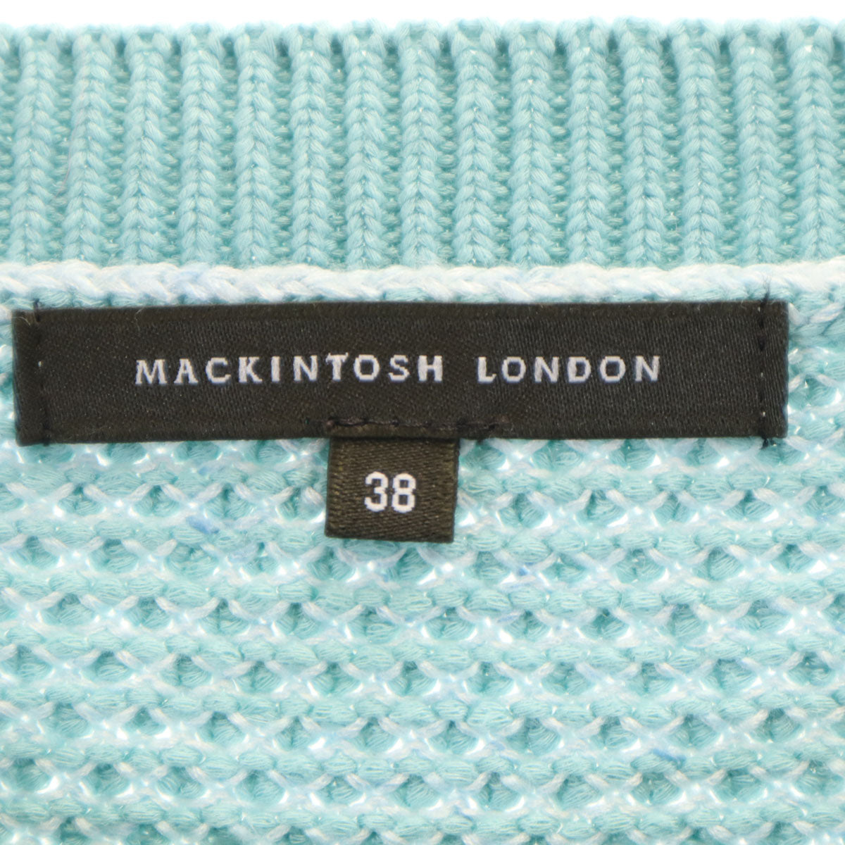 MACKINTOSH LONDON マッキントッシュロンドン 長袖 ニット 38 水色 セーター レディース