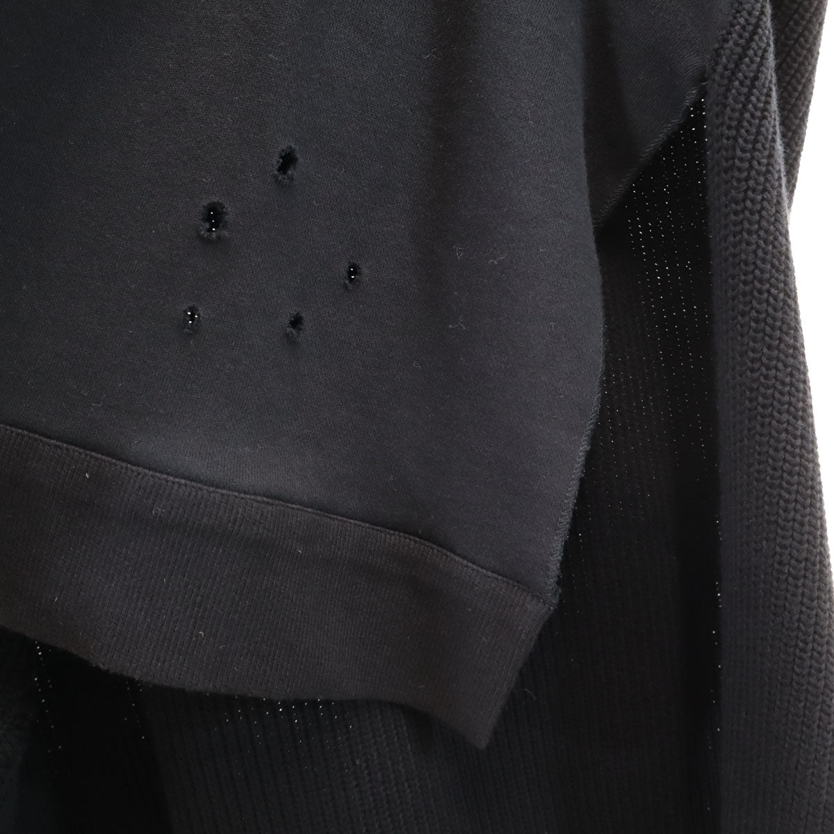 DIESEL ディーゼル ダメージ加工 ロング ニットベスト XS ブラック グランジ メンズ