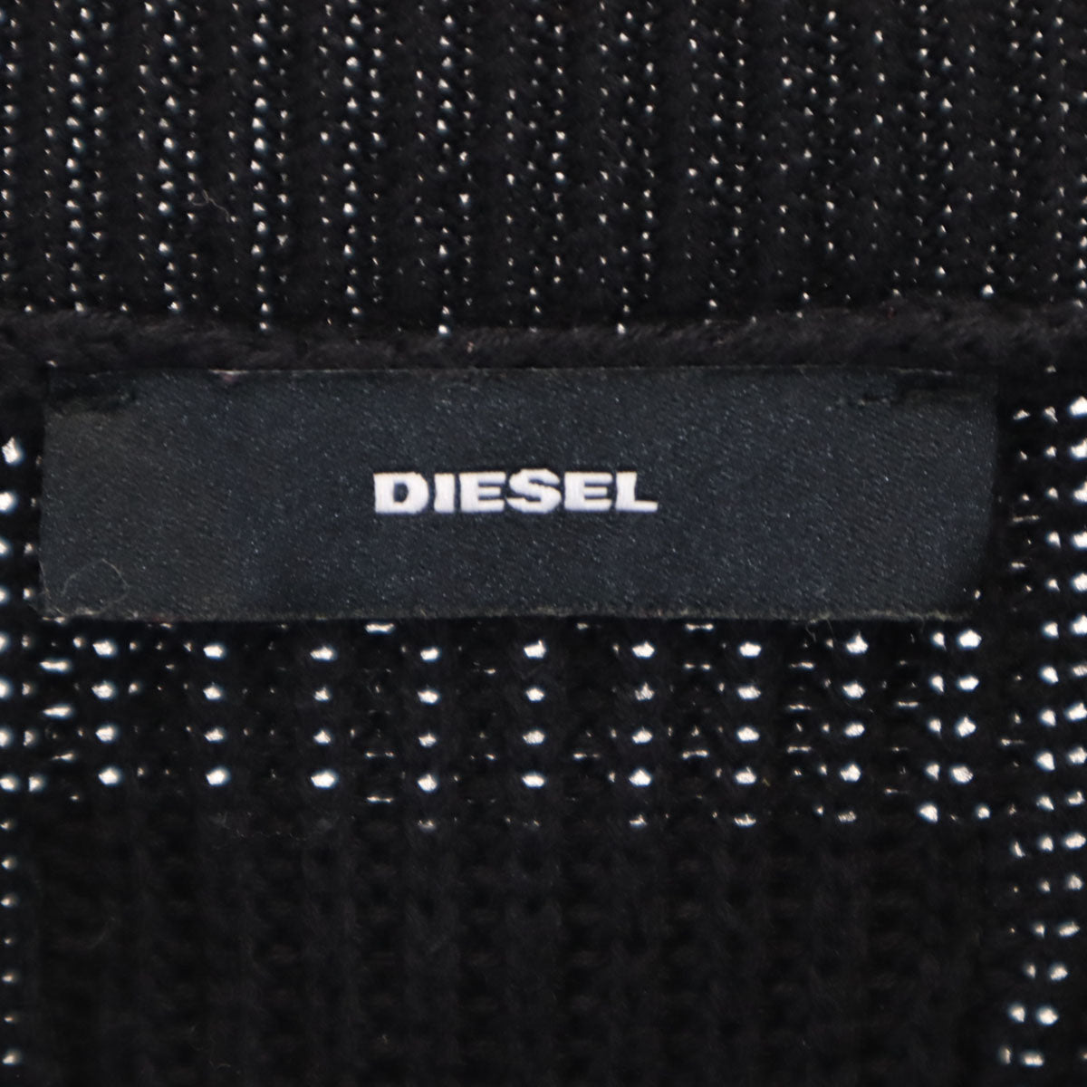 DIESEL ディーゼル ダメージ加工 ロング ニットベスト XS ブラック グランジ メンズ