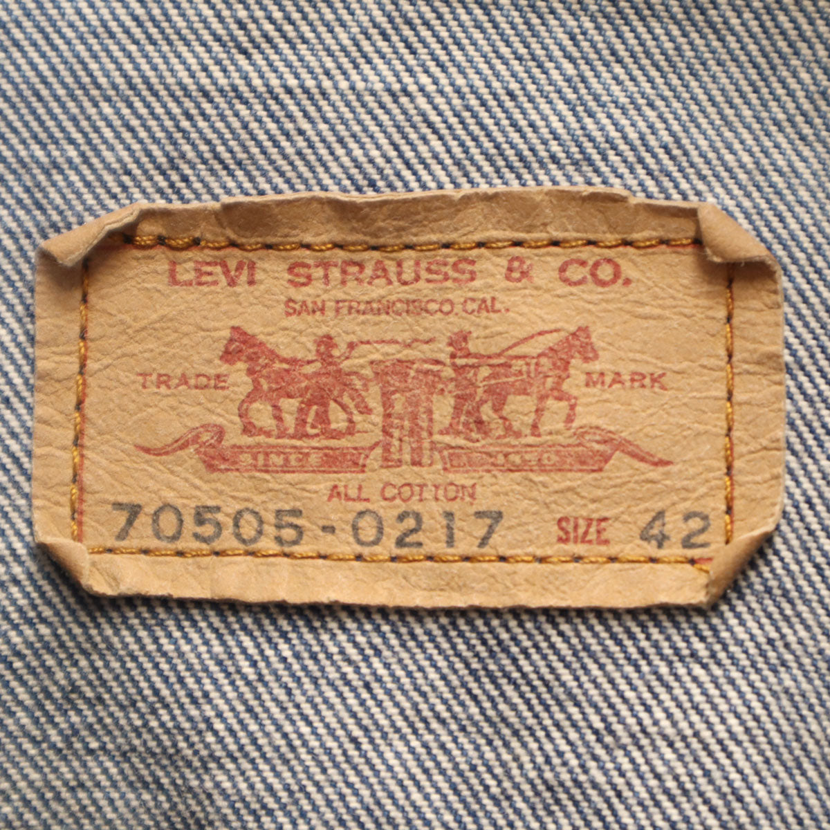 Levi's リーバイス 80s 70505-0217 ヴィンテージ デニムジャケット 42 ウォッシュブルー ジージャン トラッカー メンズ