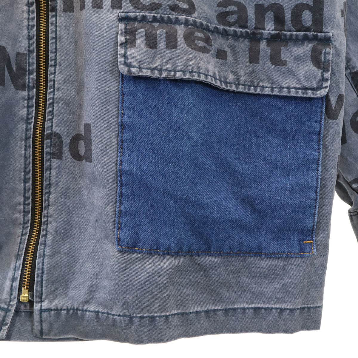 Desigual デシグアル ハイブリッド デニムジャケット L ブルー系 メンズ