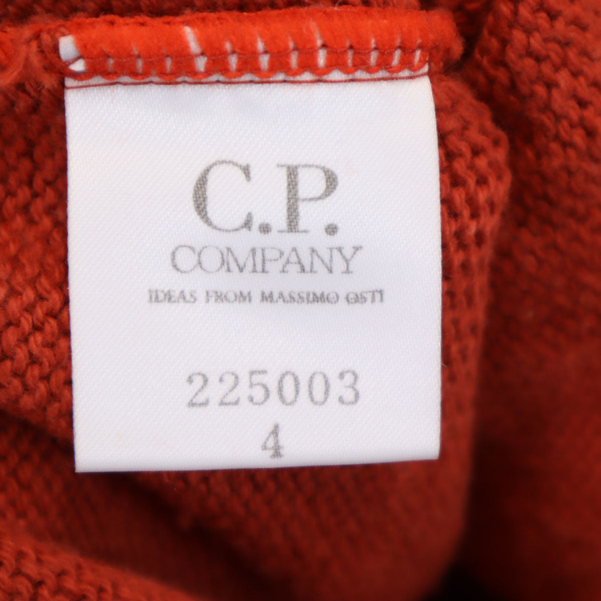 C.P.Company シーピーカンパニー 日本製 長袖 Vネック ニット 4 レンガ色 セーター メンズ