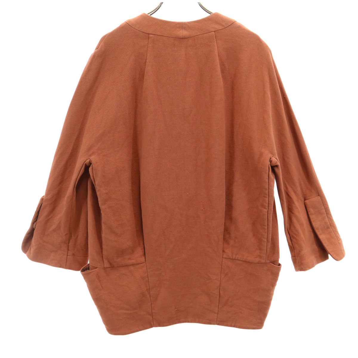 MARNI マルニ イタリア製 ノーカラージャケット 40 レンガ色 レディース