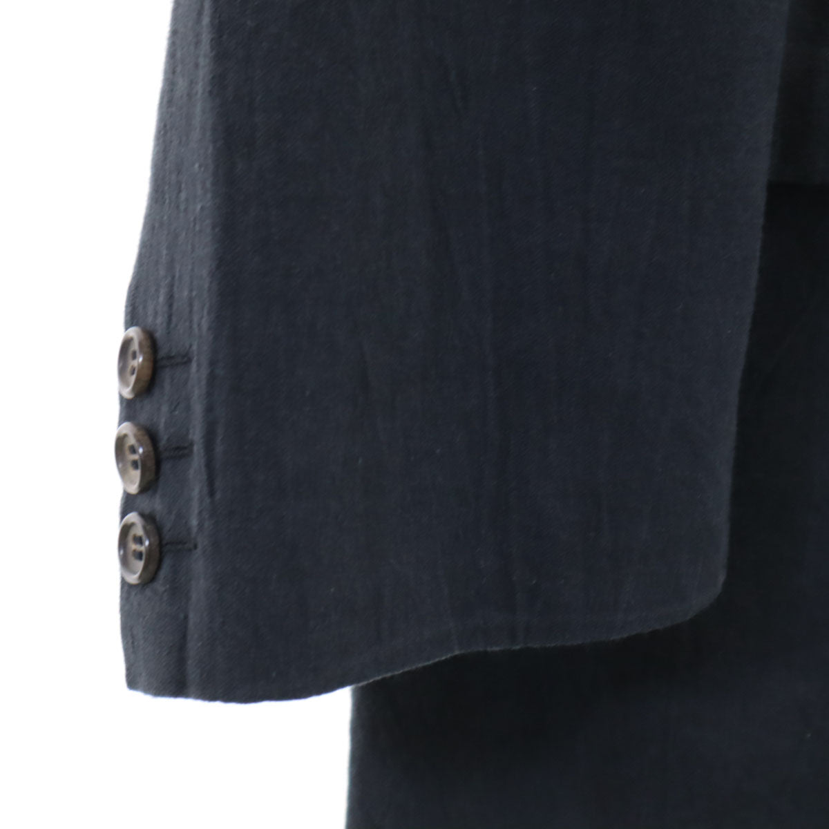 COMME des GARCONS HOMME コムデギャルソンオム 80s 90s 日本製 リネンブレンド オールド テーラードジャケット M ブラック メンズ