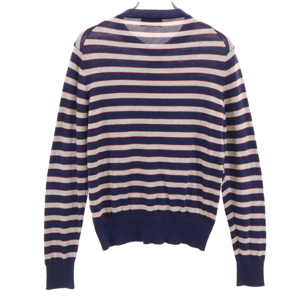 MAISON KITSUNE メゾンキツネ イタリア製 ボーダー柄 長袖 ニットカーディガン S ネイビー レディース