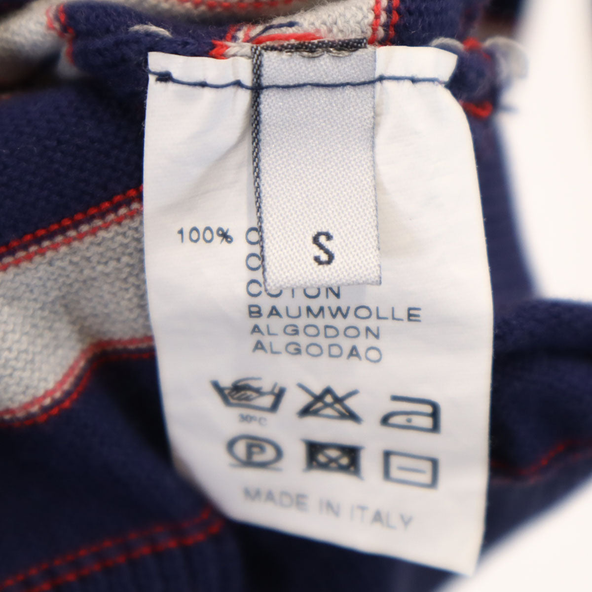 MAISON KITSUNE メゾンキツネ イタリア製 ボーダー柄 長袖 ニットカーディガン S ネイビー レディース