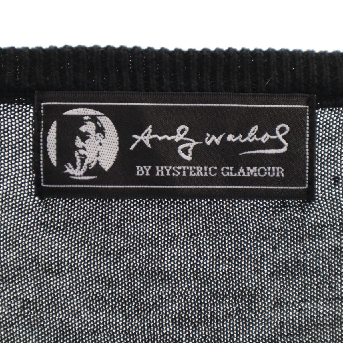 ANDY WARHOL BY HYSTERIC GLAMOUR アンディーウォーフォールバイヒステリックグラマー 日本製 キャット 長袖 ニット FREE ブラック 猫 セーター レディース