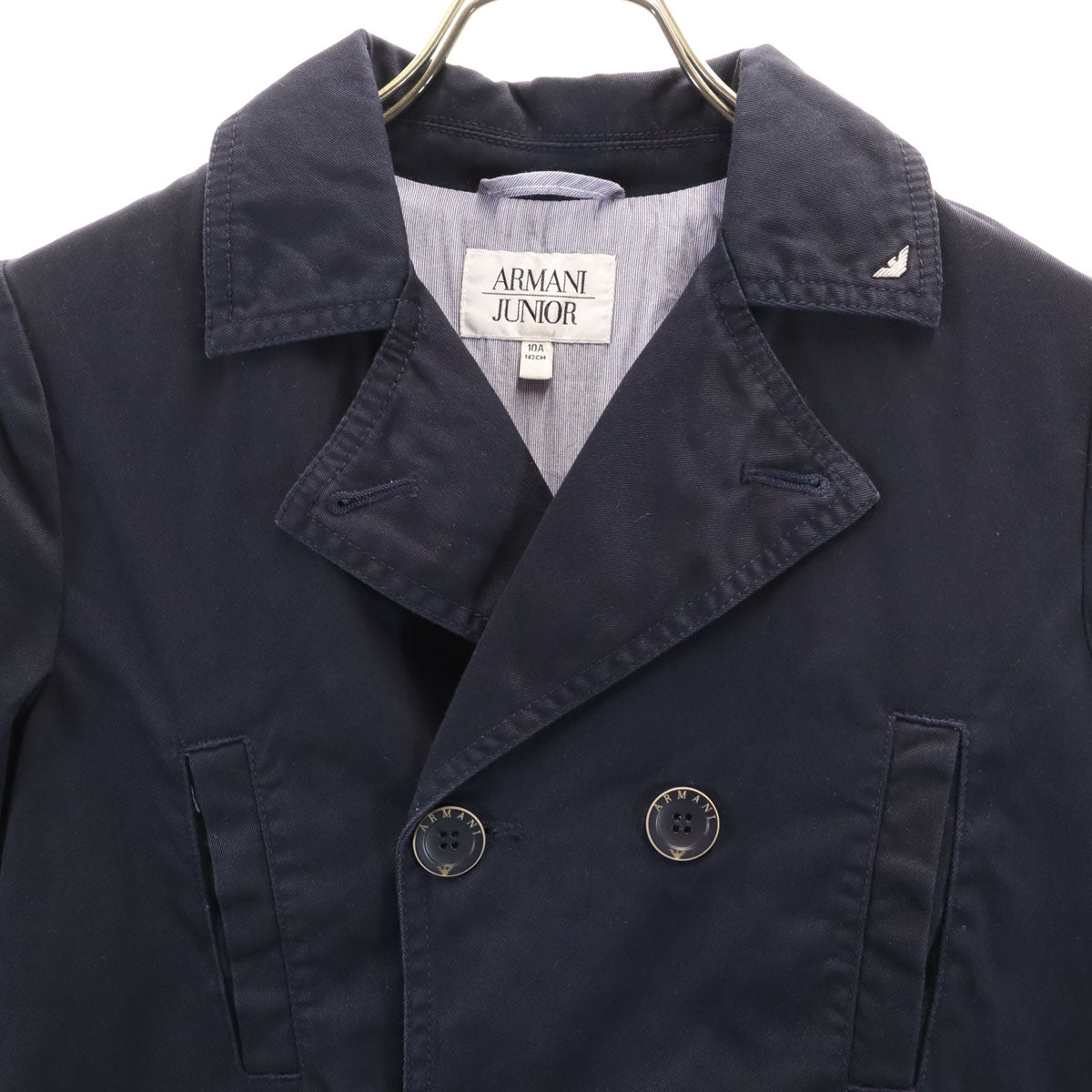 ARMANI JUNIOR アルマーニジュニア ダブルブレスト ジャケット 10A ネイビー キッズ