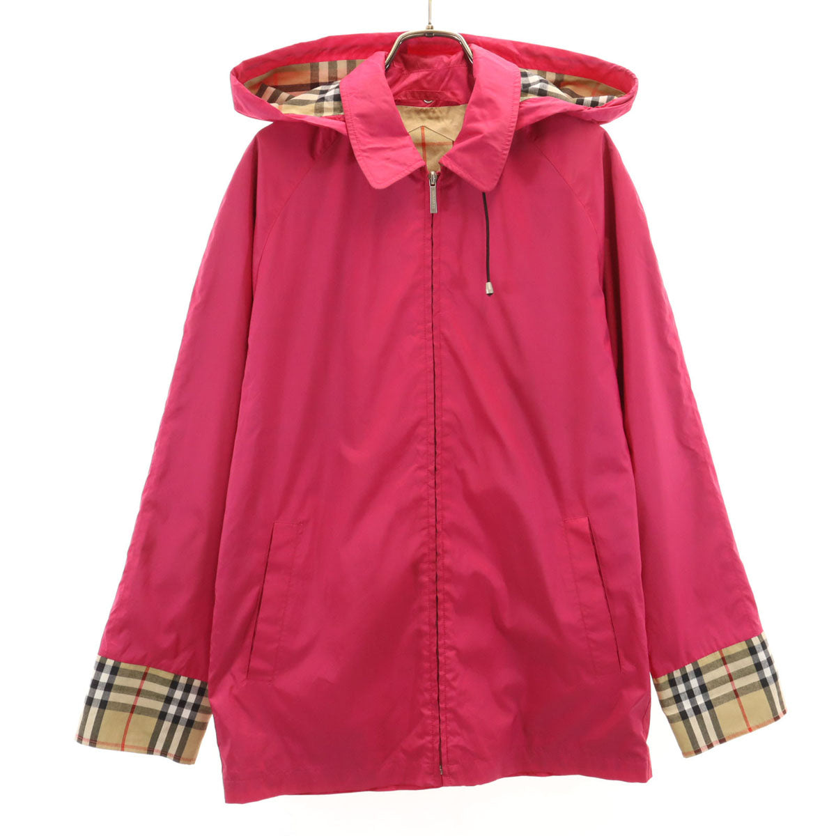 BURBERRY LONDON バーバリーロンドン USA製 フードジャケット XS ピンク レディース